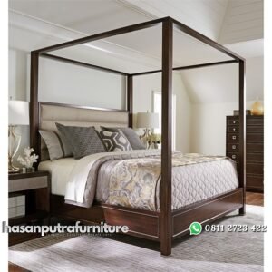 Tempat Tidur Kanopi Kayu Jati Elegant Hasan Putra Furniture Jepara - Indonesia Furniture