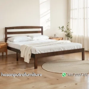 Tempat Tidur Kayu Jati Minimalis Modern Terbaru Hasan Putra Furniture Jepara - Indonesia Furniture