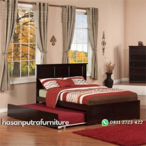 Tempat Tidur Sorong Jati Minimalis Hasan Putra Furniture Jepara - Indonesia Furniture