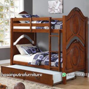 Tempat Tidur Tingkat Anak Kayu Jati Hasan Putra Furniture Jepara - Indonesia Furniture