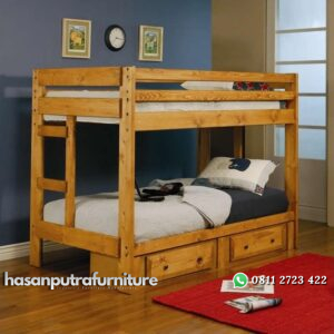 Tempat Tidur Tingkat Berlaci Unik Hasan Putra Furniture Jepara - Indonesia Furniture