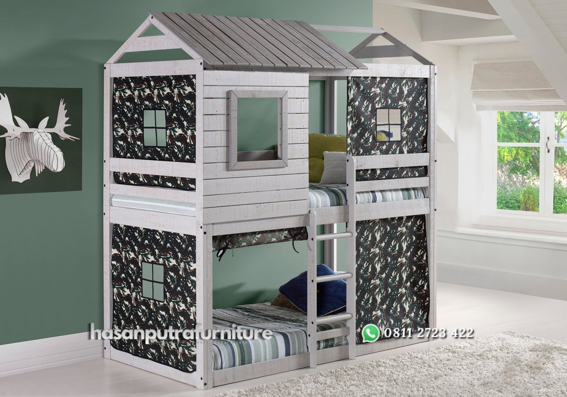 Tempat Tidur Tingkat Karakter Rumah Hasan Putra Furniture Jepara - Indonesia Furniture 2 Tempat Tidur Tingkat Karakter Rumah Hasan Putra Furniture Jepara - Indonesia Furniture - Gambar 2