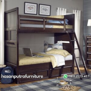 Tempat Tidur Tingkat Laci Multifungsi Hasan Putra Furniture Jepara - Indonesia Furniture