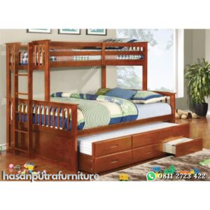 Tempat Tidur Tingkat Laci Minimalis Multifungsi Hasan Putra Furniture Jepara - Indonesia Furniture