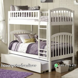 Set Tempat Tidur Tingkat Laci Sorong Hasan Putra Furniture Jepara - Indonesia Furniture