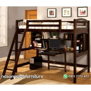 Tempat Tidur Tingkat Kayu Jati Minimalis Multifungsi Hasan Putra Furniture Jepara - Indonesia Furniture