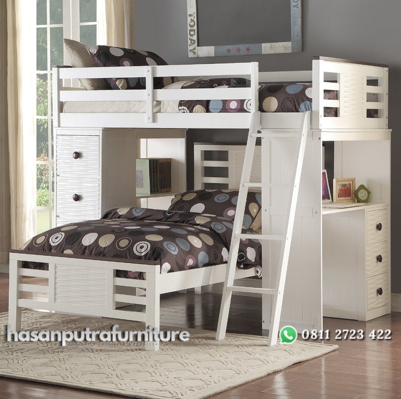 Tempat Tidur Tingkat Plus Meja Belajar Hasan Putra Furniture Jepara - Indonesia Furniture 1 Tempat Tidur Tingkat Plus Meja Belajar Hasan Putra Furniture Jepara - Indonesia Furniture
