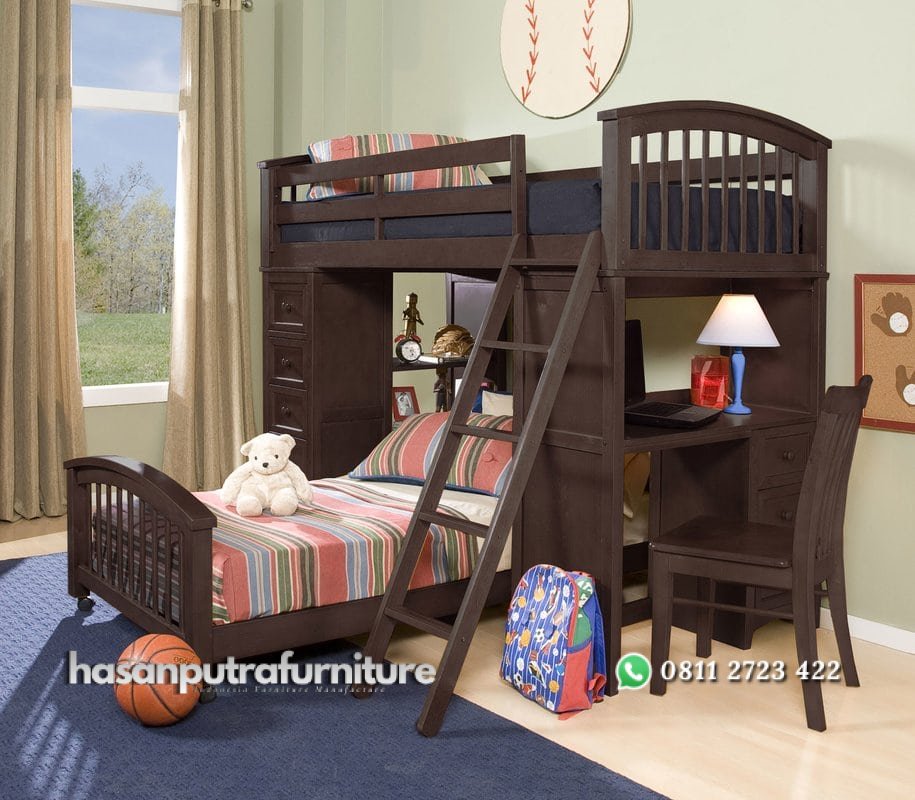 Tempat Tidur Tingkat Set Lengkap Hasan Putra Furniture Jepara - Indonesia Furniture 2 Tempat Tidur Tingkat Set Lengkap Hasan Putra Furniture Jepara - Indonesia Furniture - Gambar 2