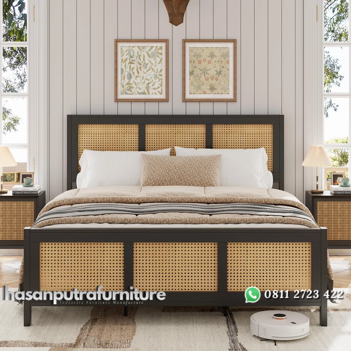 Tererra Tempat Tidur Rotan Kayu Jati Minimalis Terbaru Hasan Putra Furniture Jepara - Indonesia Furniture 2 Tererra Tempat Tidur Rotan Kayu Jati Minimalis Terbaru Hasan Putra Furniture Jepara - Indonesia Furniture - Gambar 2