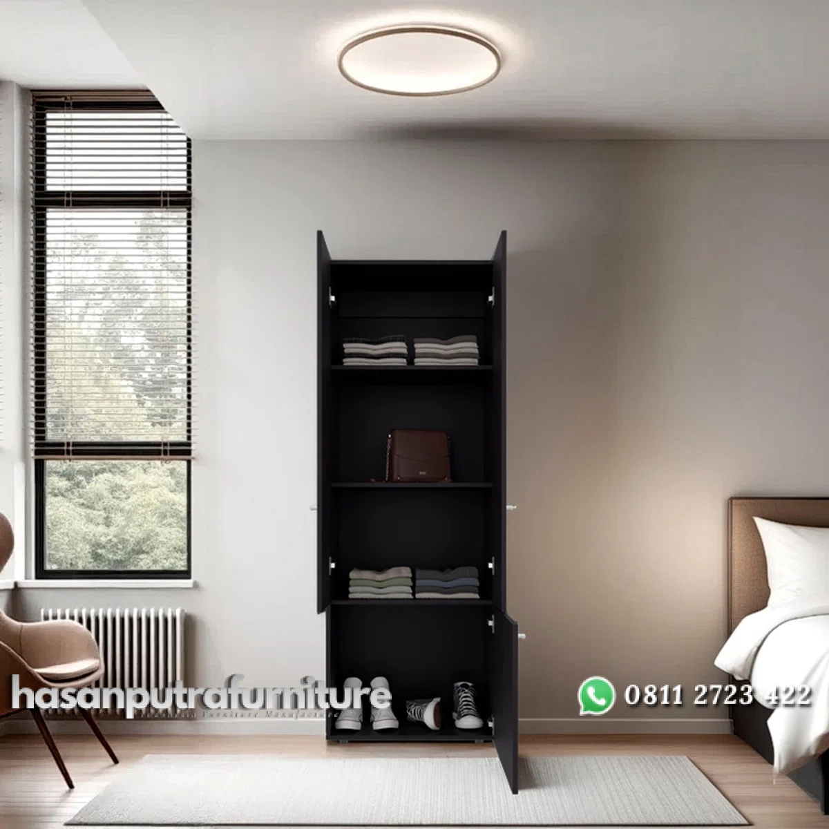 Tollesan Lemari Pakaian 2 Pintu Plywood Motif Serat Hasan Putra Furniture Jepara - Indonesia Furniture 2 Tollesan Lemari Pakaian 2 Pintu Plywood Motif Serat Hasan Putra Furniture Jepara - Indonesia Furniture - Gambar 2