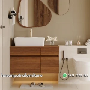 VESSEL Wastafel Kabinet Storage Kayu Jati Minimalis Hasan Putra Furniture Jepara - Indonesia Furniture