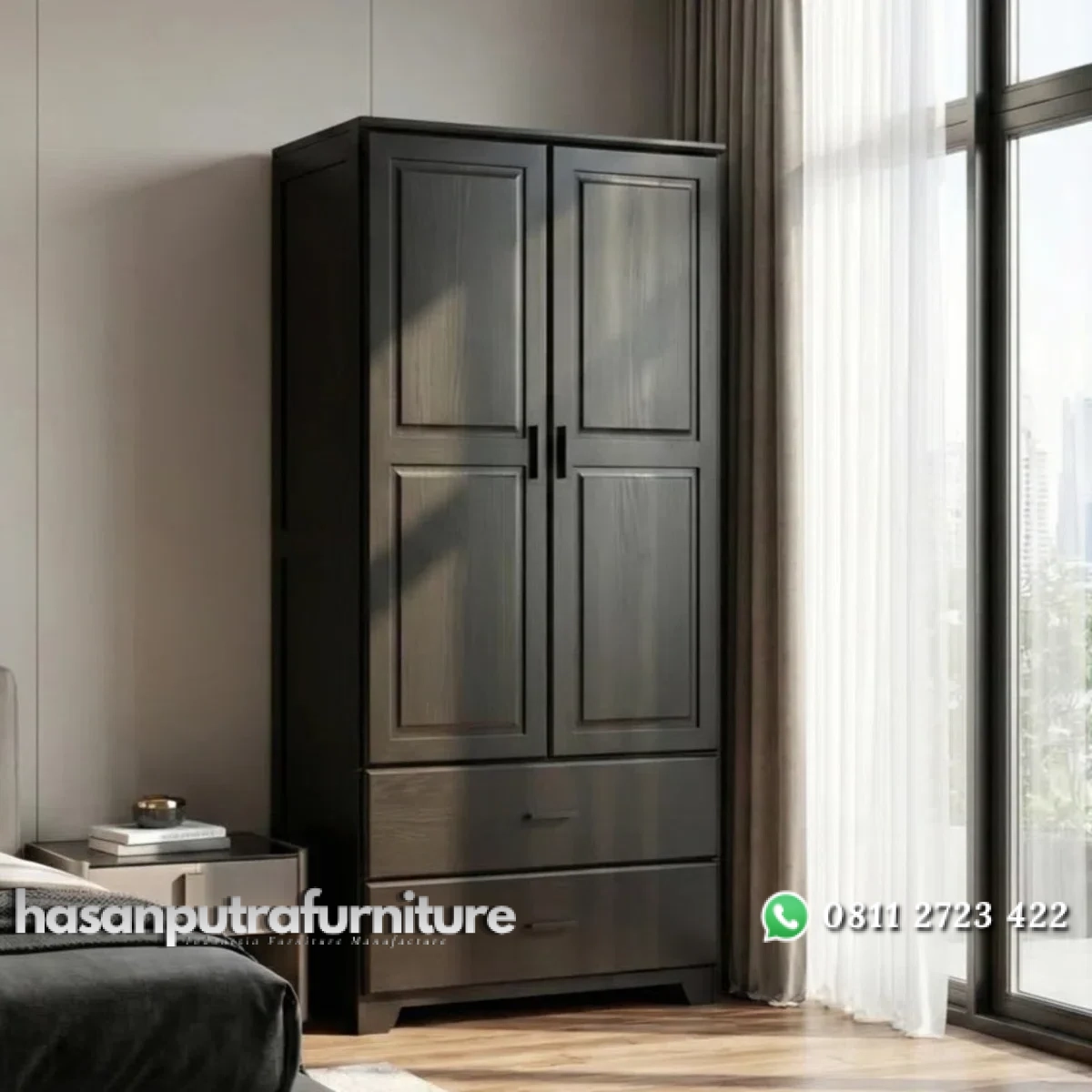 Zulfa Lemari Pakaian 2 Pintu Plywood Minimalis Modern Hasan Putra Furniture Jepara - Indonesia Furniture 1 Zulfa Lemari Pakaian 2 Pintu Plywood Minimalis Modern Hasan Putra Furniture Jepara - Indonesia Furniture