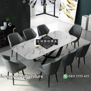 meja makan marmer carara italy 8k ( kursi makan, meja kopi, sofa) Indonesia Furniture