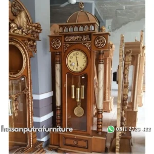 Jam hias masjid kayu jati jam hias terbaru Indonesia Furniture