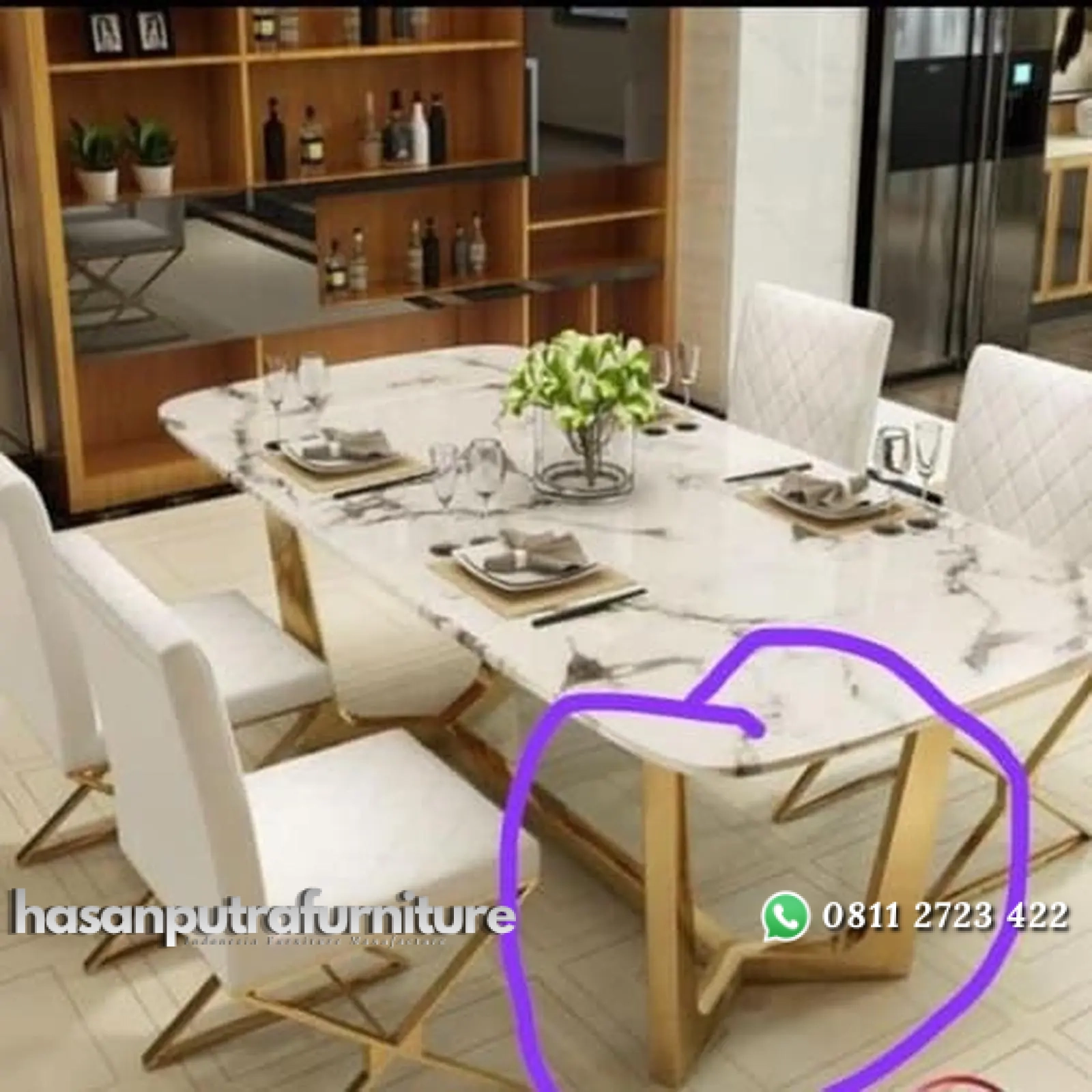 meja makan stanless marmer carara + meja foyer (pesanan pribadi) Indonesia Furniture 1 meja makan stanless marmer carara + meja foyer (pesanan pribadi) Indonesia Furniture