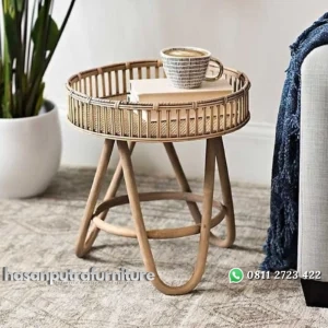 Meja kecil rotan alami coffe table rotan klasik Indonesia Furniture