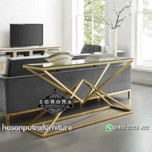 meja konsul stainles piramid ( meja rias, kursi tami, kursi teras) Indonesia Furniture