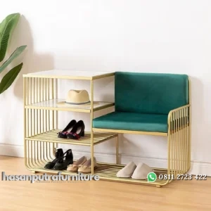 Kursi multifungsi rangka besi dudukan busa rak terbaru Indonesia Furniture