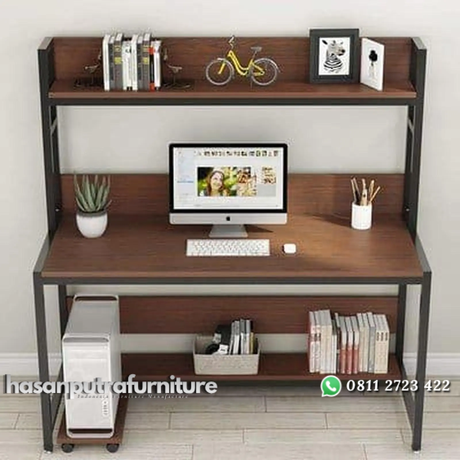 Meja kerja rangka besi top kayu jati terbaru meja belajar terbaik Indonesia Furniture 1 Meja kerja rangka besi top kayu jati terbaru meja belajar terbaik Indonesia Furniture