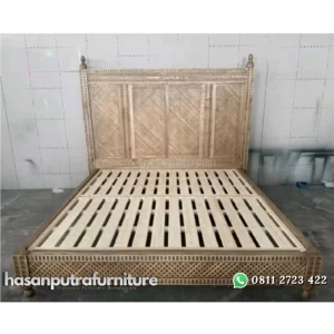 Dipan tempat tidur klasik tempat tidur mewah kayu jati Indonesia Furniture