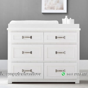 Baby Tafel 6 Laci Model Minimalis Cat Duco Putih Hasan Putra Furniture Jepara - Indonesia Furniture