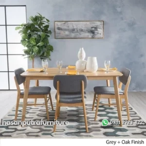 Set kursi makan terbaru kayu jati dudukan busa Indonesia Furniture