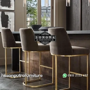 kursi bar stainless gold mirror mewah ( kursi kitchen, kursi dapur ) Indonesia Furniture