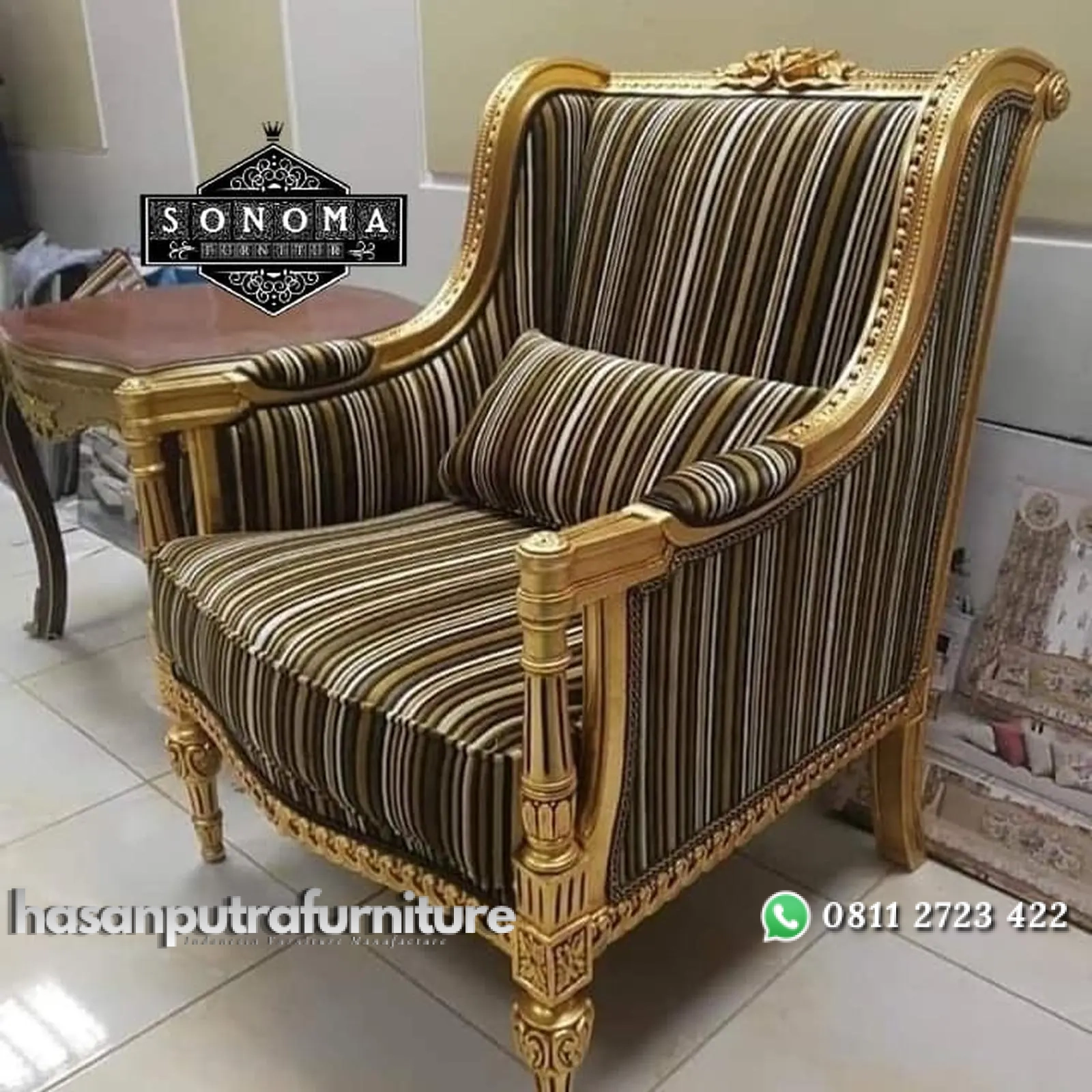 kursi sofa single ukir gold ( sofa tamu, sofa chester, sofa teras) Indonesia Furniture 1 kursi sofa single ukir gold ( sofa tamu, sofa chester, sofa teras) Indonesia Furniture