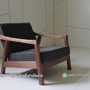 Kursi santai kayu jati sofa single kayu terbaru Indonesia Furniture
