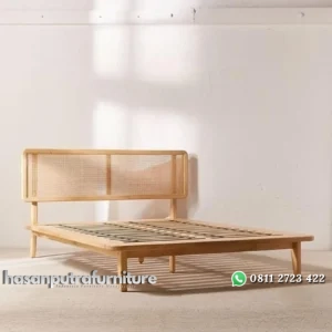 Dipan kayu jati terbaik kombinasi rotan alami Indonesia Furniture