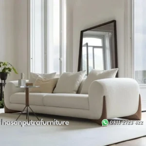 Sofa terbaru kaki unik sofa tamu busa tebal full bantalan Indonesia Furniture