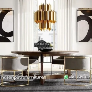 meja makan modern (sofa retro, meja marmer, nakas jati, dipan jati) Indonesia Furniture