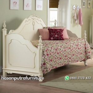 Daybed Klasik Ukir Jepara Putih Hasan Putra Furniture Jepara - Indonesia Furniture