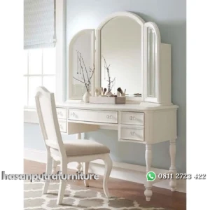 Meja rias terbaru duco putih kursi rias antik Indonesia Furniture