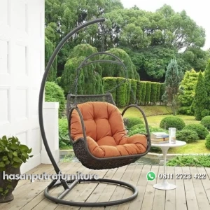 Ayunan rotan sintetis unik ayunan full busa Indonesia Furniture