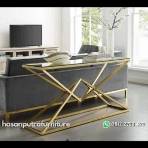 konsul table stainless gold piramid ( coffee table, lemari, nakas) Indonesia Furniture