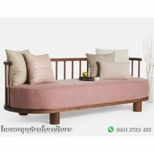 Bangku kayu jati busa tebal sofa jari2 full bantalan Indonesia Furniture