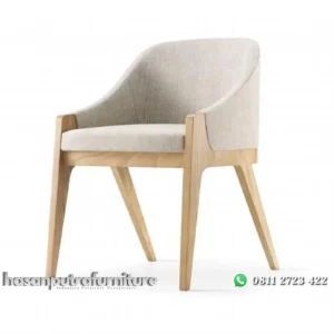 Kursi cafe kayu sungkai lengkung sandarang nyaman full busa Indonesia Furniture
