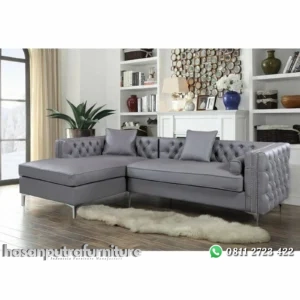 Sofa L terbaru kaki besi bahan jok oscar sofa tamu terbaik Indonesia Furniture