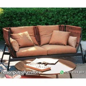 Sofa rajut modern full bantalan kursi santai outdoor Indonesia Furniture