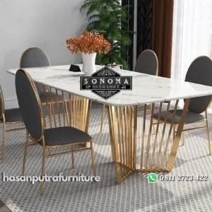 meja makan stainles gold jari ( dipan ukir, sofa tamu, nakas jati) Indonesia Furniture
