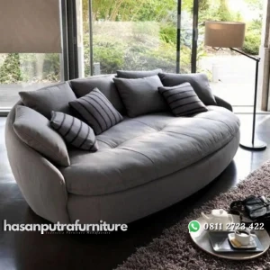 Sofa santai besar full bantalan sofa bed bundar Indonesia Furniture