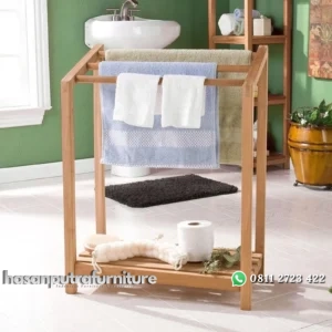 Gantungan handuk kayu jati gantungan baju modern Indonesia Furniture