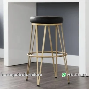 Kursi bar rangka besi finishing gold kursi bar murah Indonesia Furniture