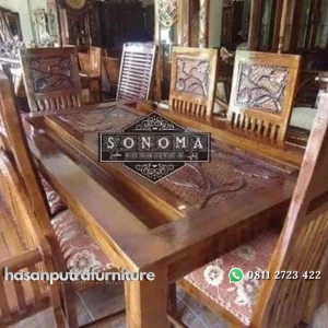 kursi makan minimalis jati balero ( lemari sudu, meja rias, dipan) Indonesia Furniture