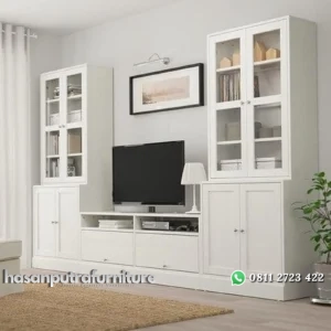 Lemari kabinte finishing duco putih partisi terbaru Indonesia Furniture