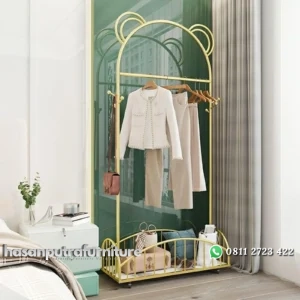 Gantungan baju besi unik terbaru rak baju elegan mewah Indonesia Furniture
