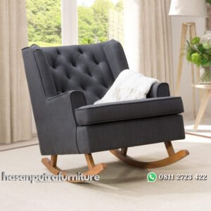 Kursi Sofa Goyang Minimalis Rangka Kayu Jati Hasan Putra Furniture Jepara - Indonesia Furniture