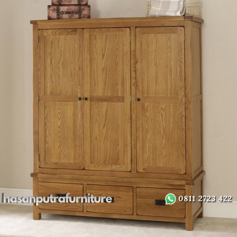 Lemari Baju 3 Pintu Minimalis Jati Hasan Putra Furniture Jepara - Indonesia Furniture 2 Lemari Baju 3 Pintu Minimalis Jati Hasan Putra Furniture Jepara - Indonesia Furniture - Gambar 2