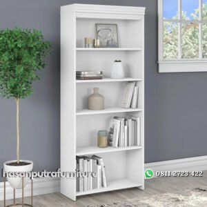 Lemari Buku Putih Terbaru Hurlock Model Minimalis Hasan Putra Furniture Jepara - Indonesia Furniture